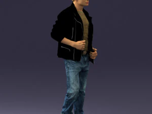 000506 Young Man Walking Casual Urban Male Character 3D Model