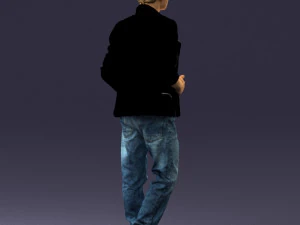 000506 Young Man Walking Casual Urban Male Character 3D Model