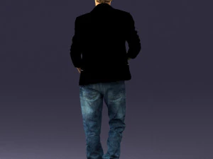 000506 Young Man Walking Casual Urban Male Character 3D Model