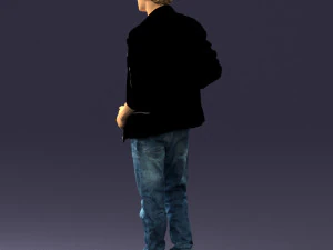 000506 Young Man Walking Casual Urban Male Character 3D Model