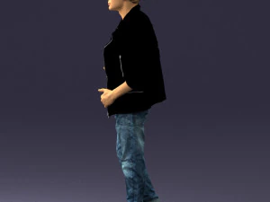 000506 Young Man Walking Casual Urban Male Character 3D Model