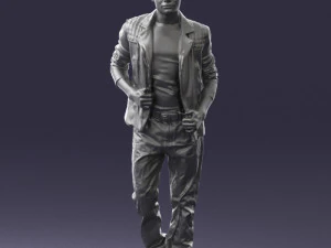 000506 Young Man Walking Casual Urban Male Character 3D Model