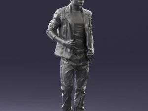 000506 Young Man Walking Casual Urban Male Character 3D Model