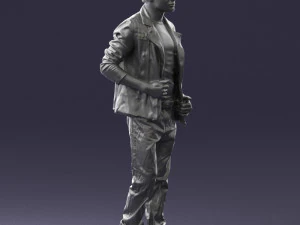 000506 Young Man Walking Casual Urban Male Character 3D Model