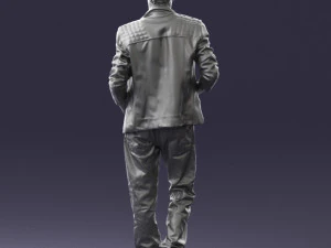 000506 Young Man Walking Casual Urban Male Character 3D Model