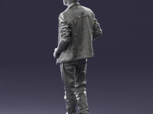 000506 Young Man Walking Casual Urban Male Character 3D Model