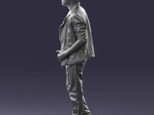 000506 Young Man Walking Casual Urban Male Character 3D Model