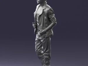 000506 Young Man Walking Casual Urban Male Character 3D Model