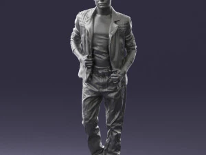 000506 Young Man Walking Casual Urban Male Character 3D Model