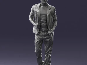 000506 Young Man Walking Casual Urban Male Character 3D Model