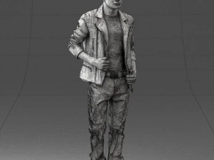 000506 Young Man Walking Casual Urban Male Character 3D Model