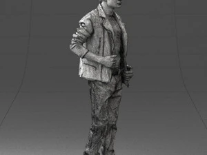 000506 Young Man Walking Casual Urban Male Character 3D Model