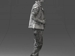 000506 Young Man Walking Casual Urban Male Character 3D Model