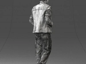 000506 Young Man Walking Casual Urban Male Character 3D Model