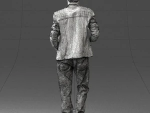 000506 Young Man Walking Casual Urban Male Character 3D Model