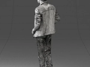 000506 Young Man Walking Casual Urban Male Character 3D Model