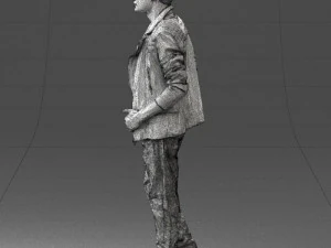 000506 Young Man Walking Casual Urban Male Character 3D Model