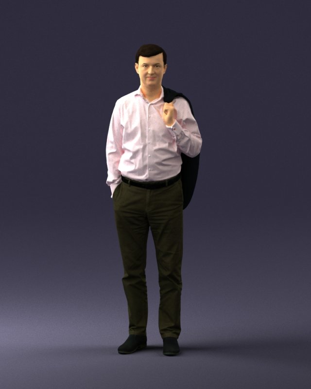 man with jacket 0171 Modelo 3D .c4d .max .obj .3ds .fbx .stl .blend 