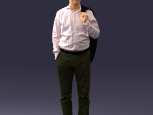 man with jacket 0171 Modelo 3D