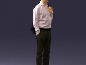 man with jacket 0171 Modelo 3D