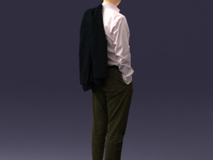 man with jacket 0171 Modelo 3D