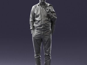 man with jacket 0171 Modelo 3D