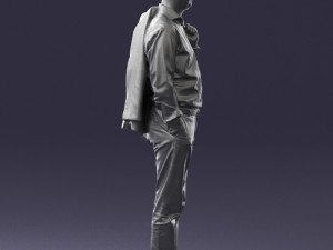 man with jacket 0171 Modelo 3D