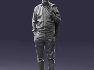 man with jacket 0171 Modelo 3D