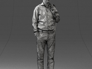 man with jacket 0171 Modelo 3D