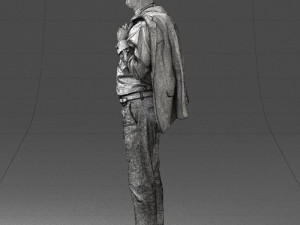 man with jacket 0171 Modelo 3D