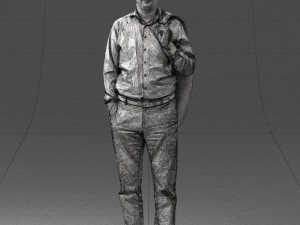 man with jacket 0171 Modelo 3D