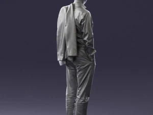 000507 Business Man Standing with Jacket Casual Office Male Character 3d print ready 3D Print Model