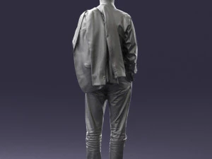000507 Business Man Standing with Jacket Casual Office Male Character 3d print ready 3D Print Model