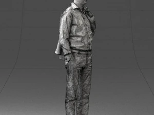000507 Business Man Standing with Jacket Casual Office Male Character 3d print ready 3D Print Model