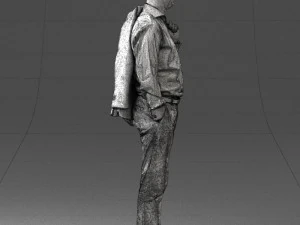 000507 Business Man Standing with Jacket Casual Office Male Character 3d print ready 3D Print Model