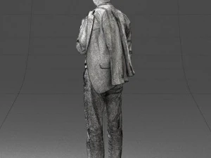 000507 Business Man Standing with Jacket Casual Office Male Character 3d print ready 3D Print Model