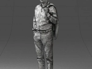 000507 Business Man Standing with Jacket Casual Office Male Character 3d print ready 3D Print Model