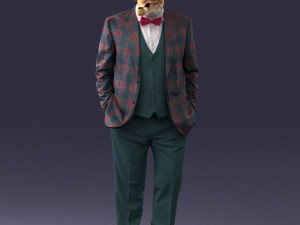 old man in pose 0172 3D Model