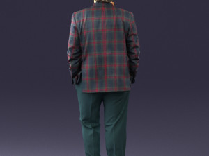 old man in pose 0172 3D Model