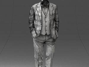 old man in pose 0172 3D Model