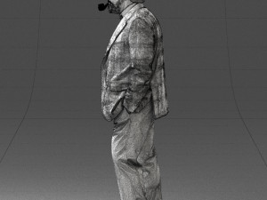 old man in pose 0172 3D Model