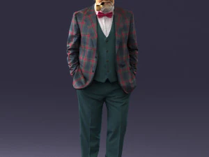 000508 Elegant Older Man with Pipe Stylish Gentleman Character 3d print ready 3D Print Model
