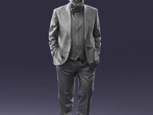 old man in pose 0172 3d print ready Modelo de Impressão 3D