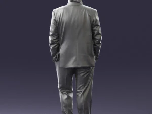 000508 Elegant Older Man with Pipe Stylish Gentleman Character 3d print ready 3D Print Model