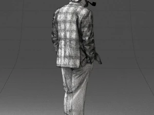 000508 Elegant Older Man with Pipe Stylish Gentleman Character 3d print ready 3D Print Model