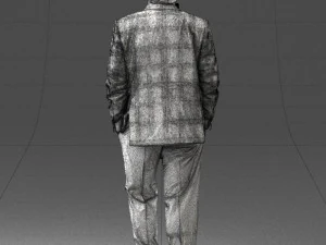 000508 Elegant Older Man with Pipe Stylish Gentleman Character 3d print ready 3D Print Model