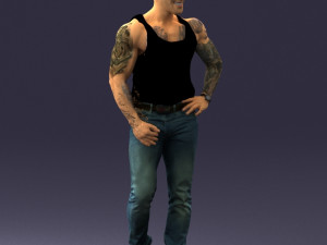 man in t-shirt 0174 Modèle 3D
