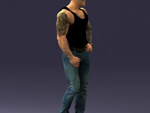 man in t-shirt 0174 Modèle 3D