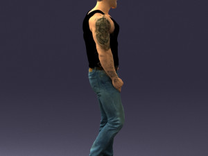 man in t-shirt 0174 Modèle 3D