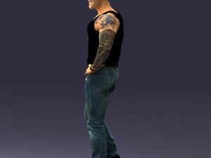 man in t-shirt 0174 Modèle 3D